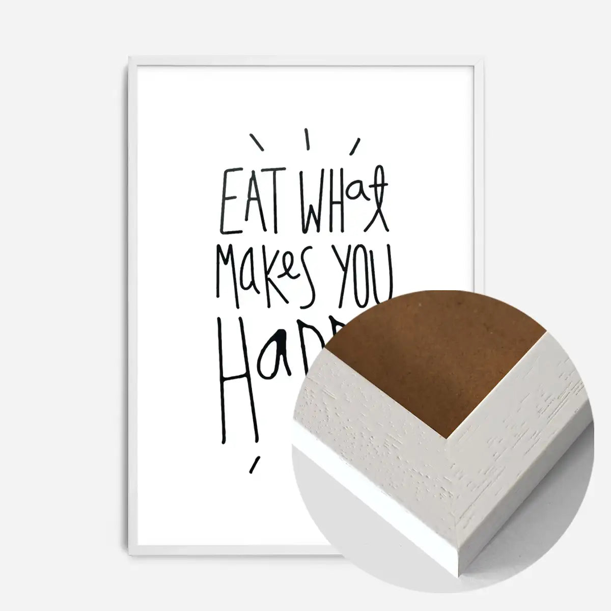 Eat What Makes You Happy Quote Print