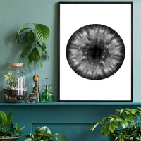 Eyeball Black And White Print