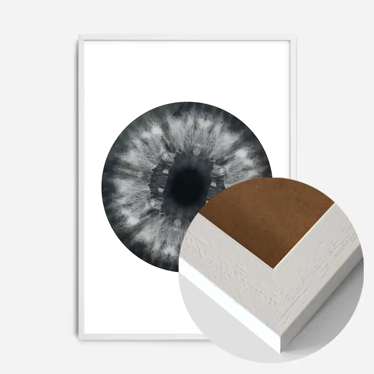 Eyeball Black And White Print