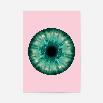 Eyeball Pink And Green Print