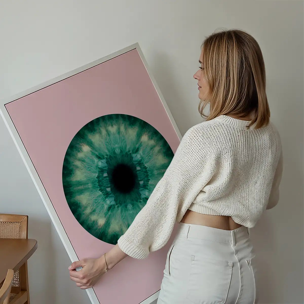 Eyeball Pink And Green Print