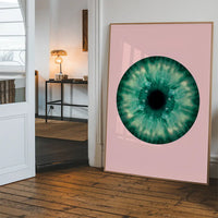 Eyeball Pink And Green Print