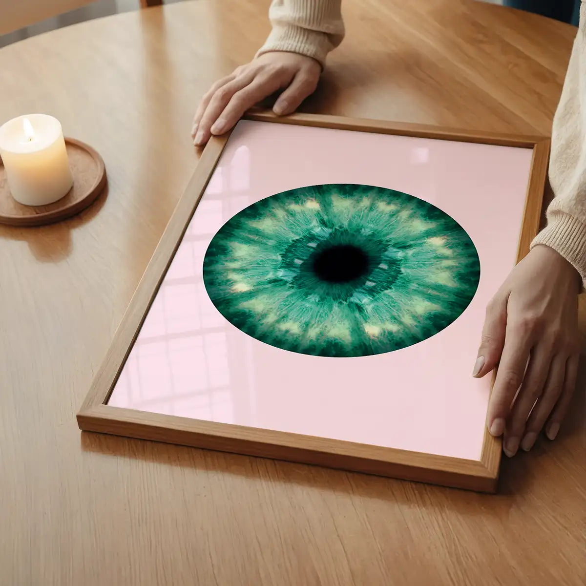 Eyeball Pink And Green Print