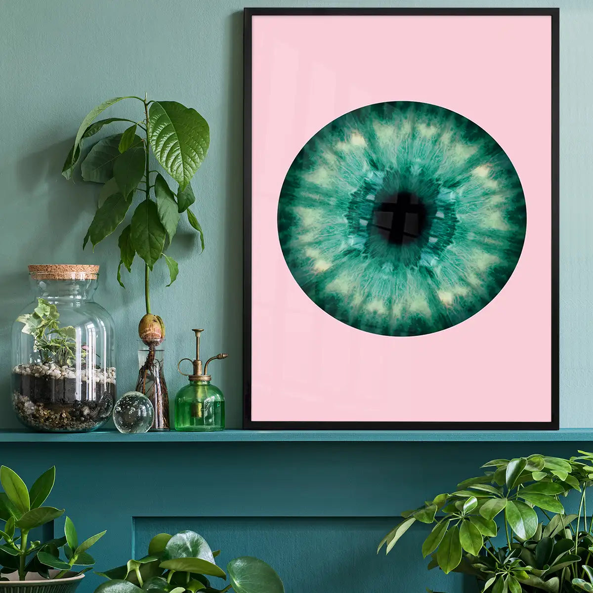 Eyeball Pink And Green Print