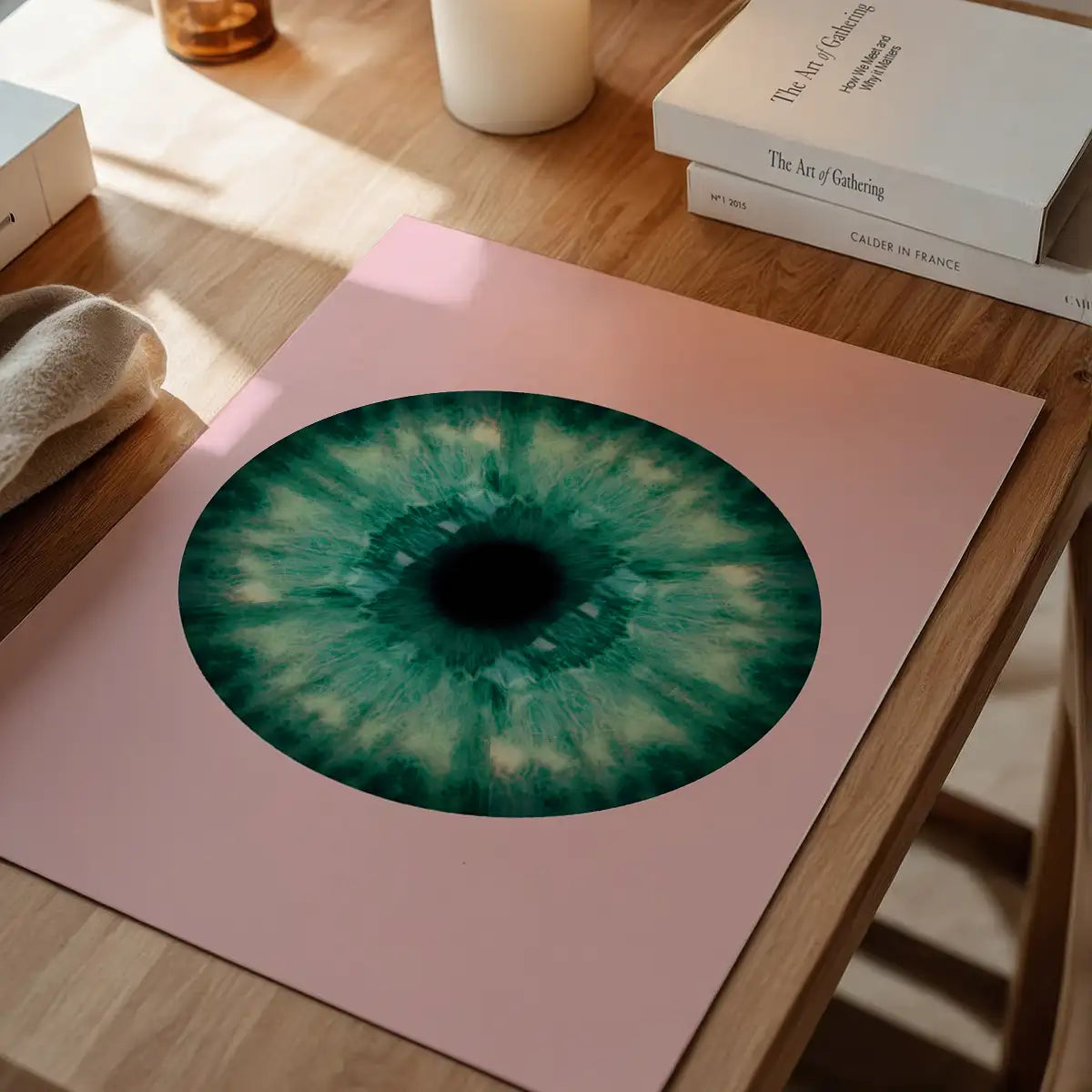 Eyeball Pink And Green Print