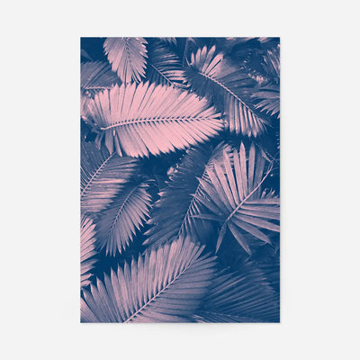 Foliage Pink and Blue Print