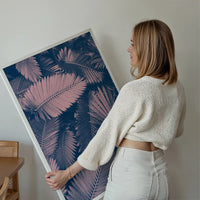 Foliage Pink and Blue Print