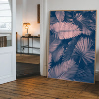 Foliage Pink and Blue Print