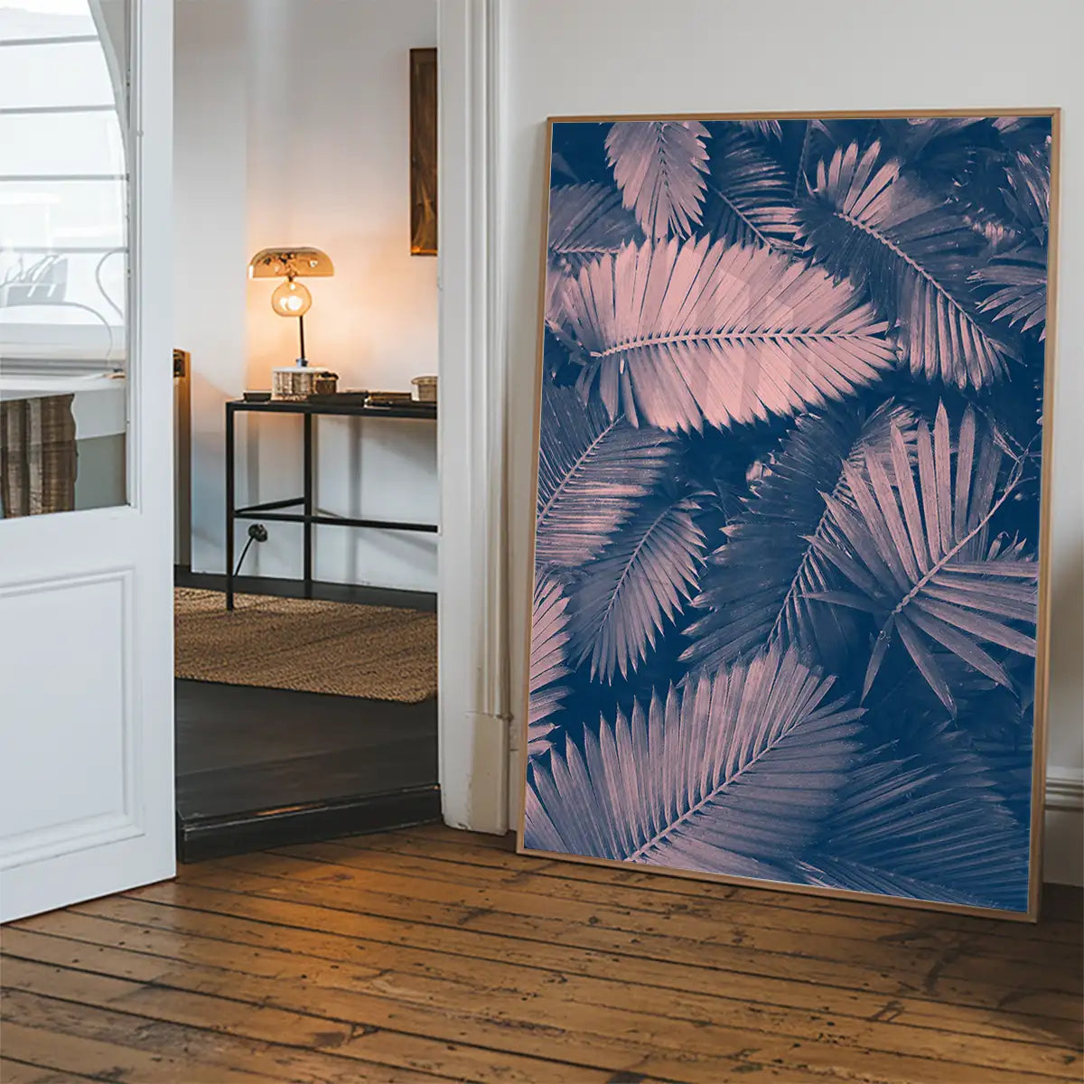 Foliage Pink and Blue Print