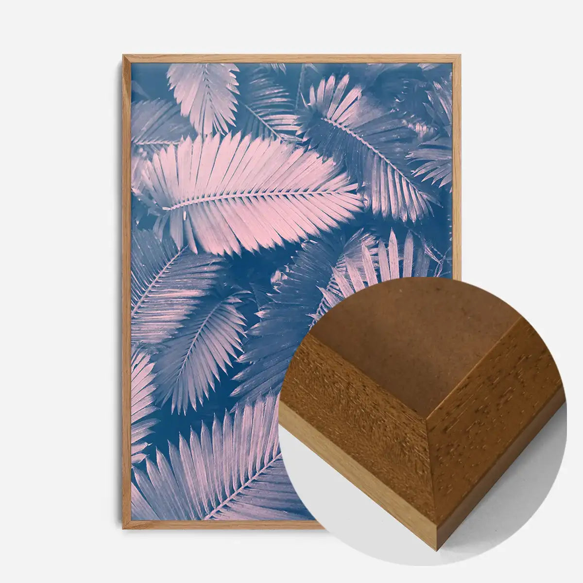 Foliage Pink and Blue Print