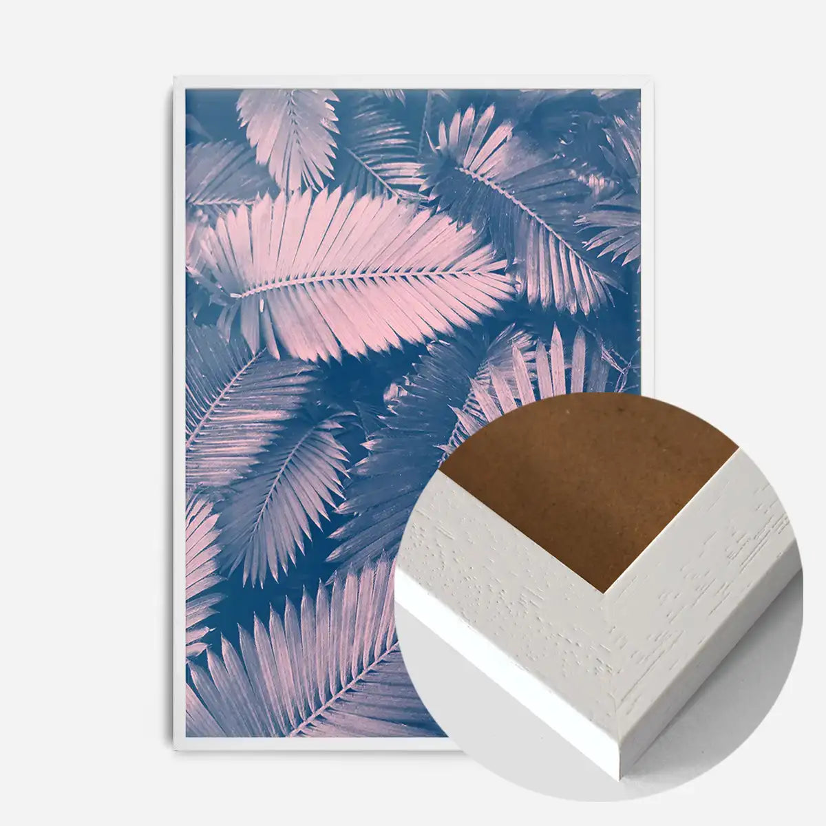Foliage Pink and Blue Print