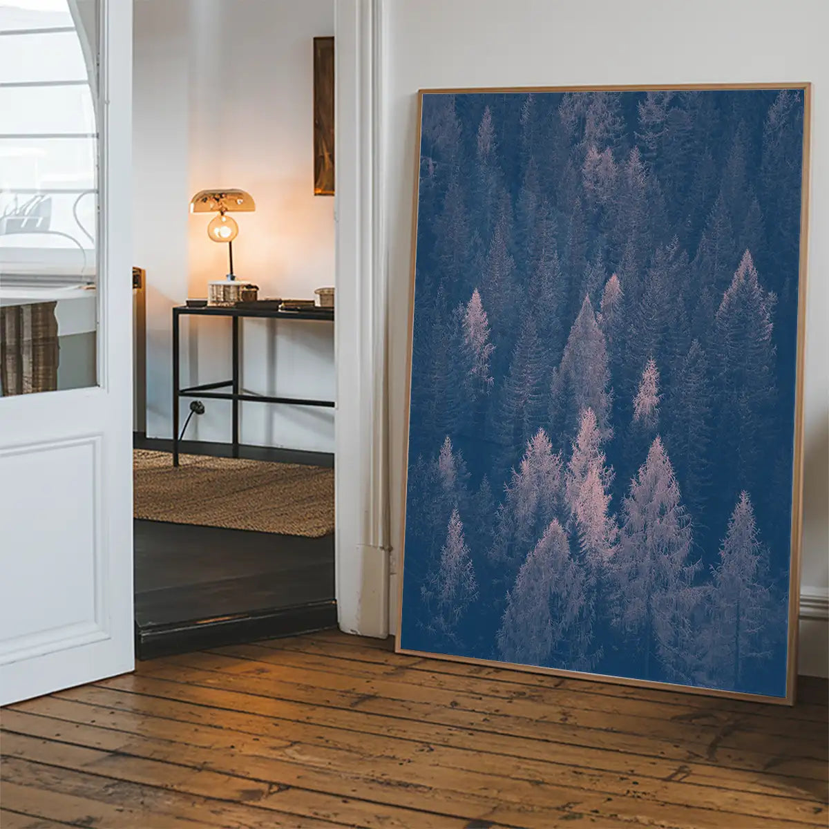 Forest Pink and Blue Print