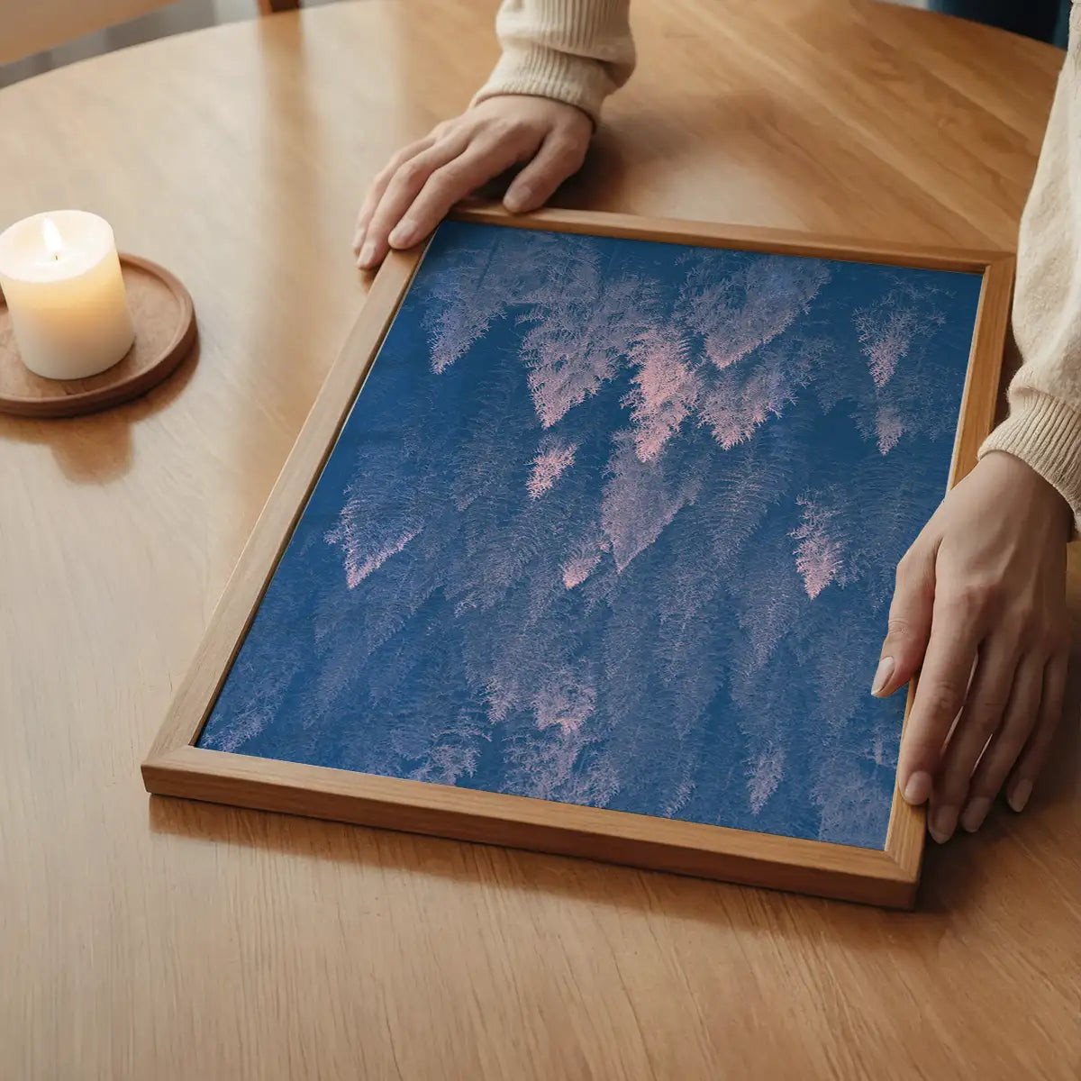 Forest Pink and Blue Print