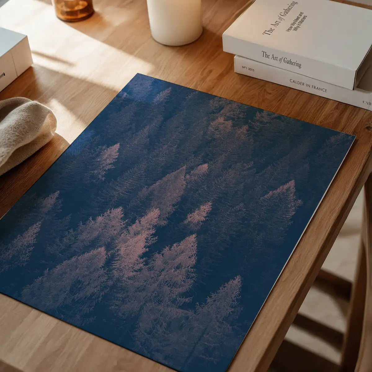 Forest Pink and Blue Print