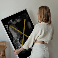 Girl In Window Gold Print