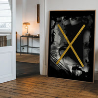 Girl In Window Gold Print