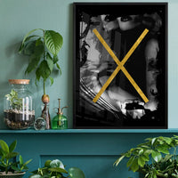 Girl In Window Gold Print