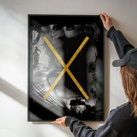 Girl In Window Gold Print
