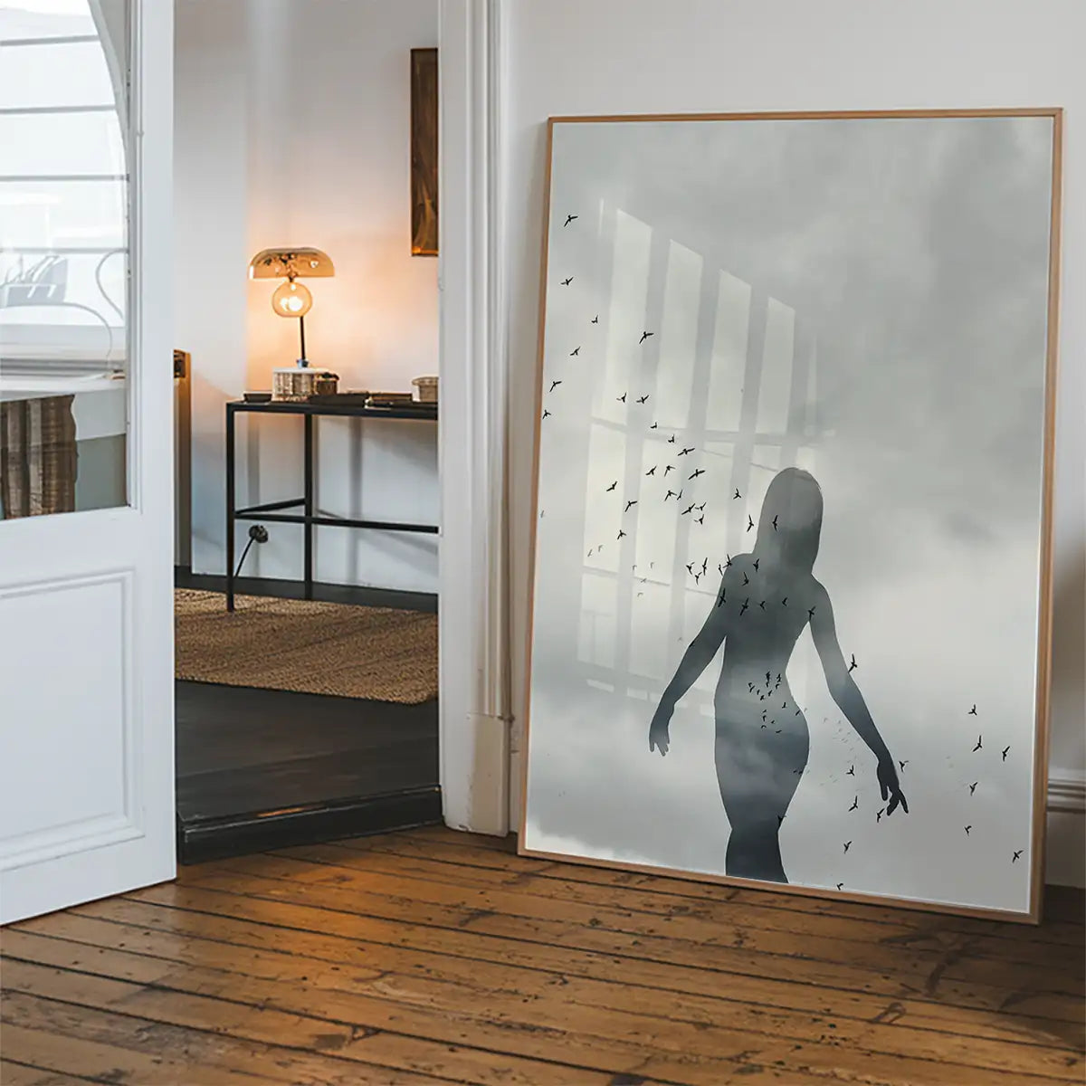 Girl With Birds Print