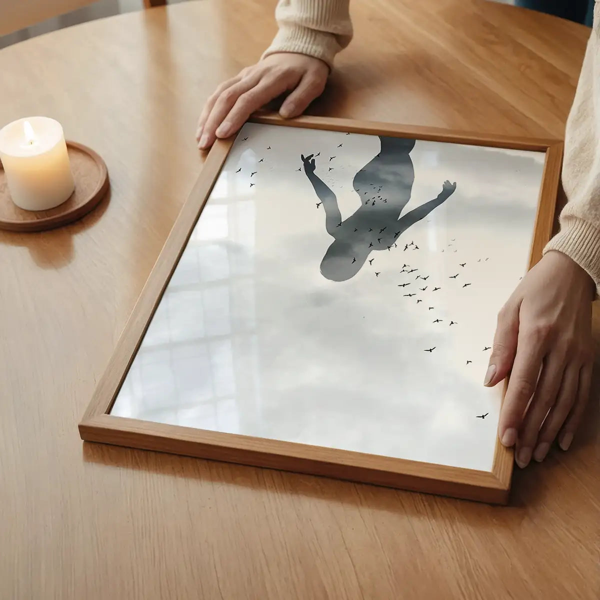 Girl With Birds Print
