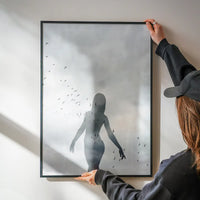 Girl With Birds Print