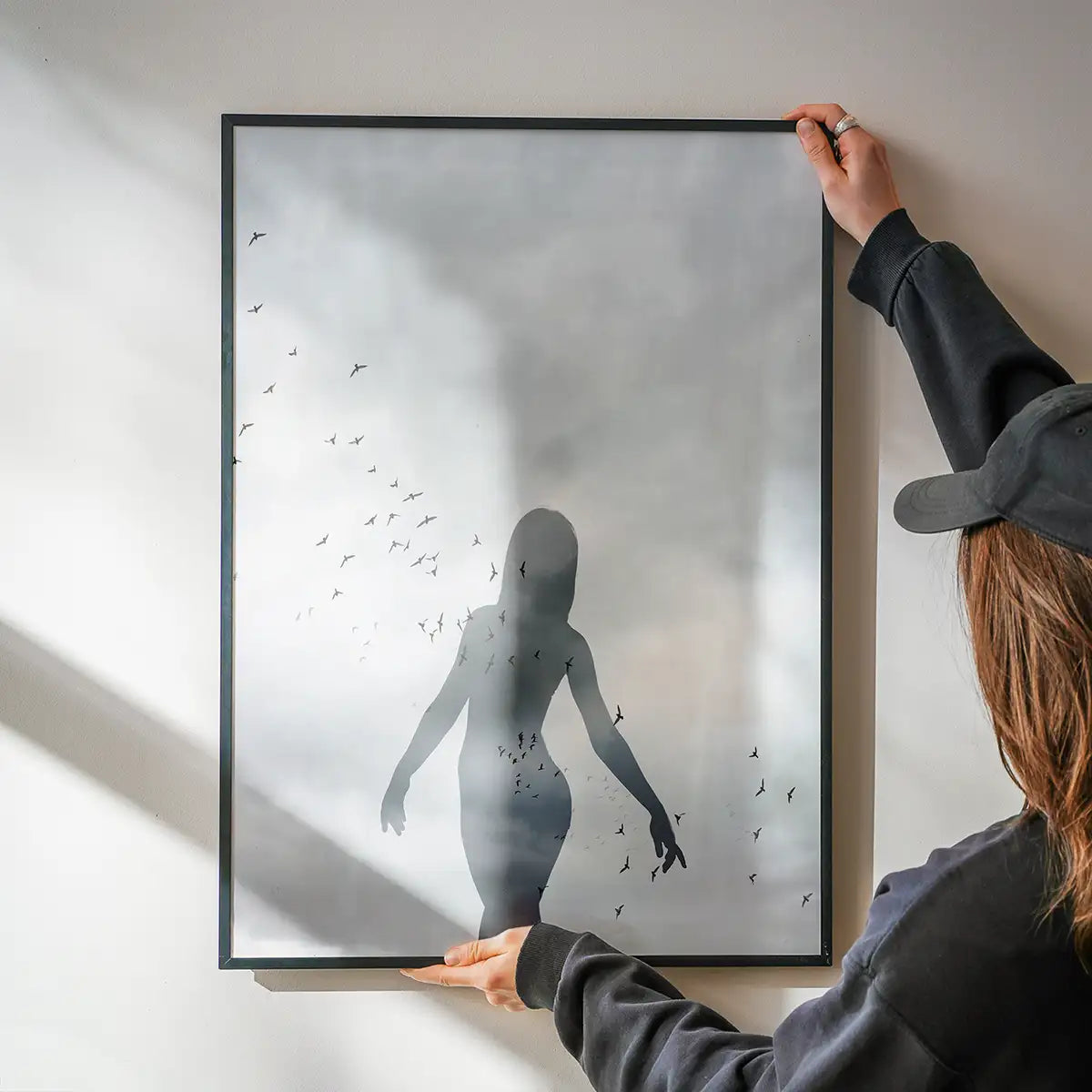 Girl With Birds Print