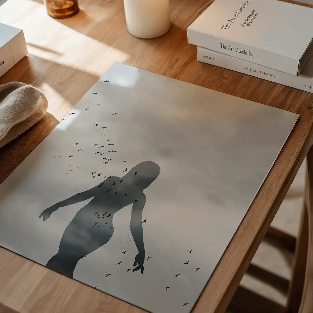 Girl With Birds Print