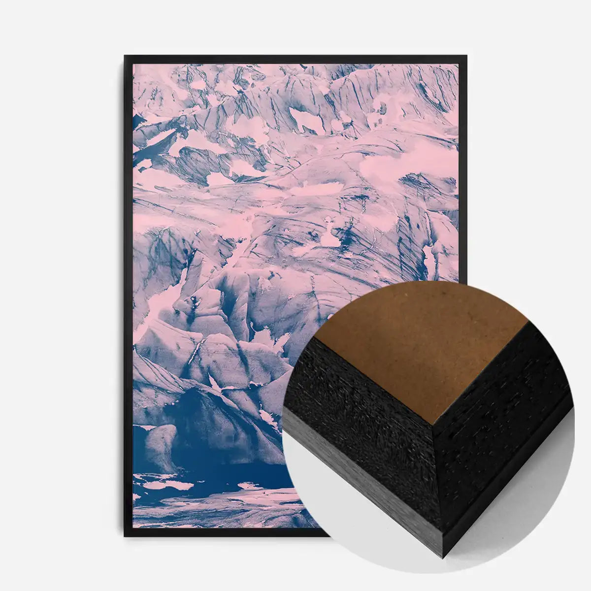 Glacier Pink and Blue Print