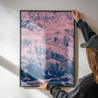 Glacier Pink and Blue Print
