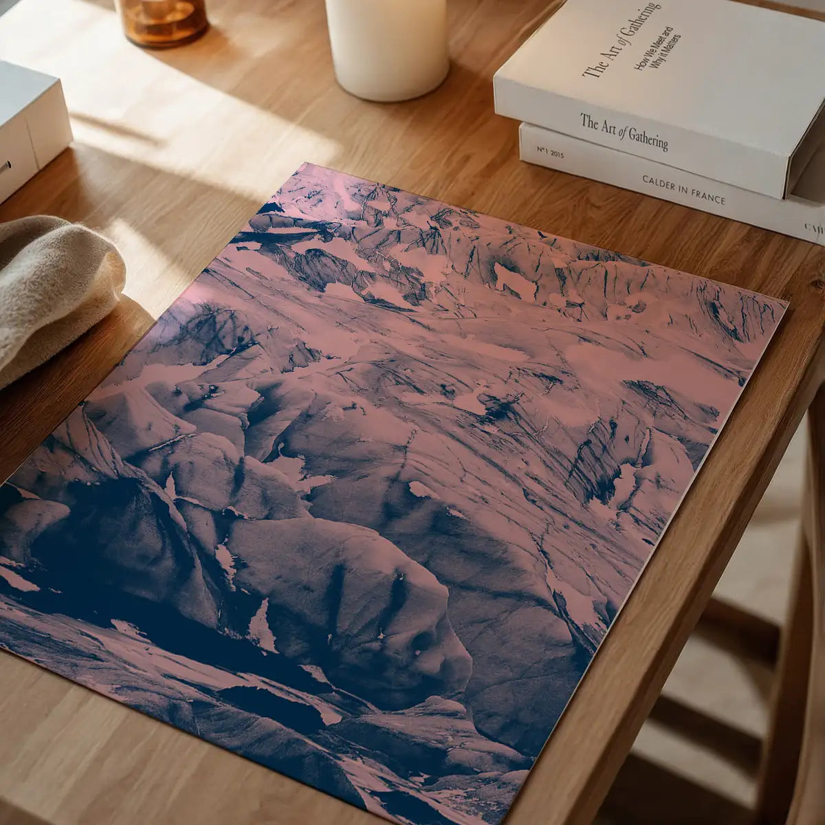 Glacier Pink and Blue Print