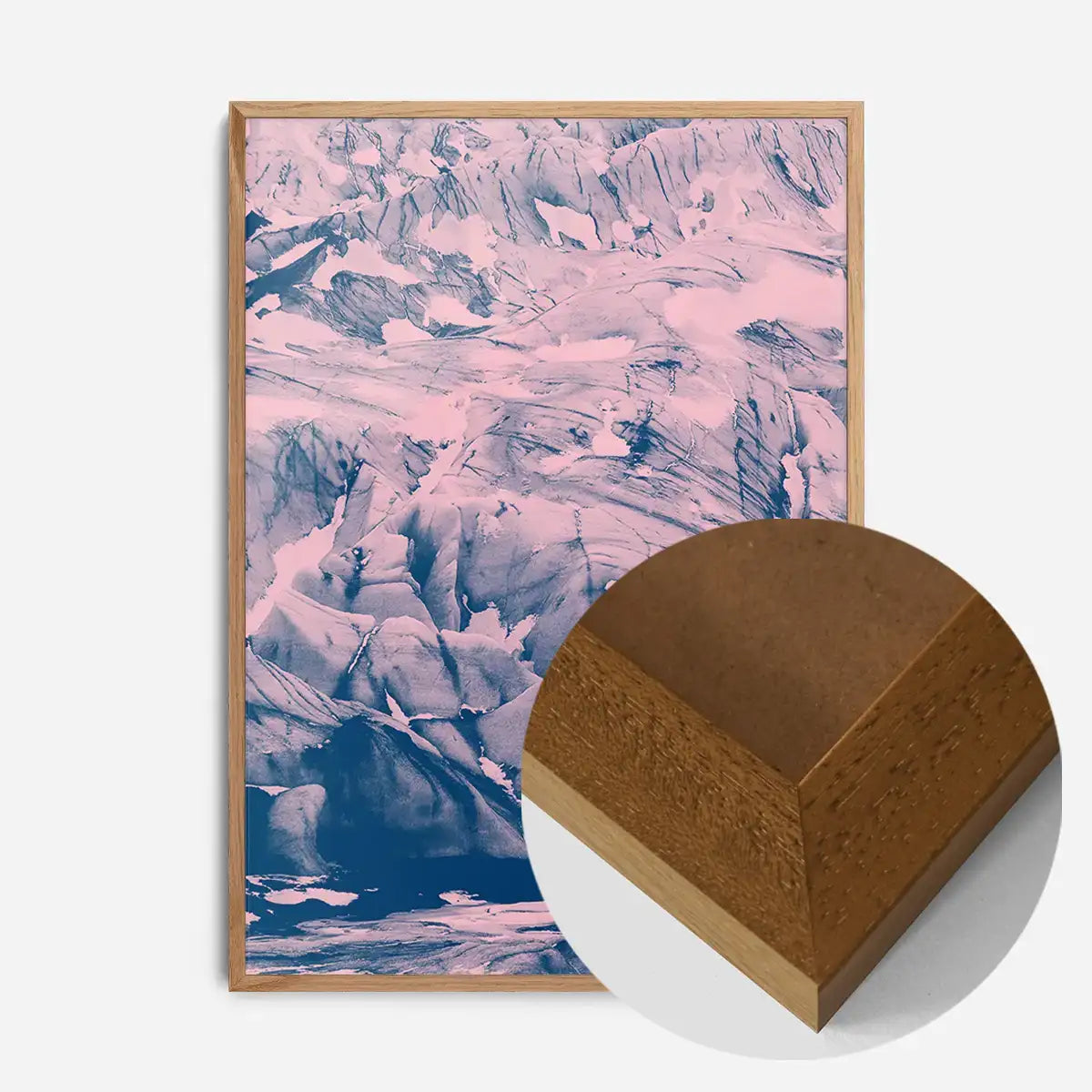 Glacier Pink and Blue Print