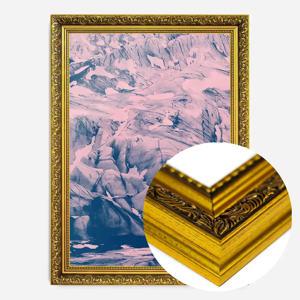 Glacier Pink and Blue Print