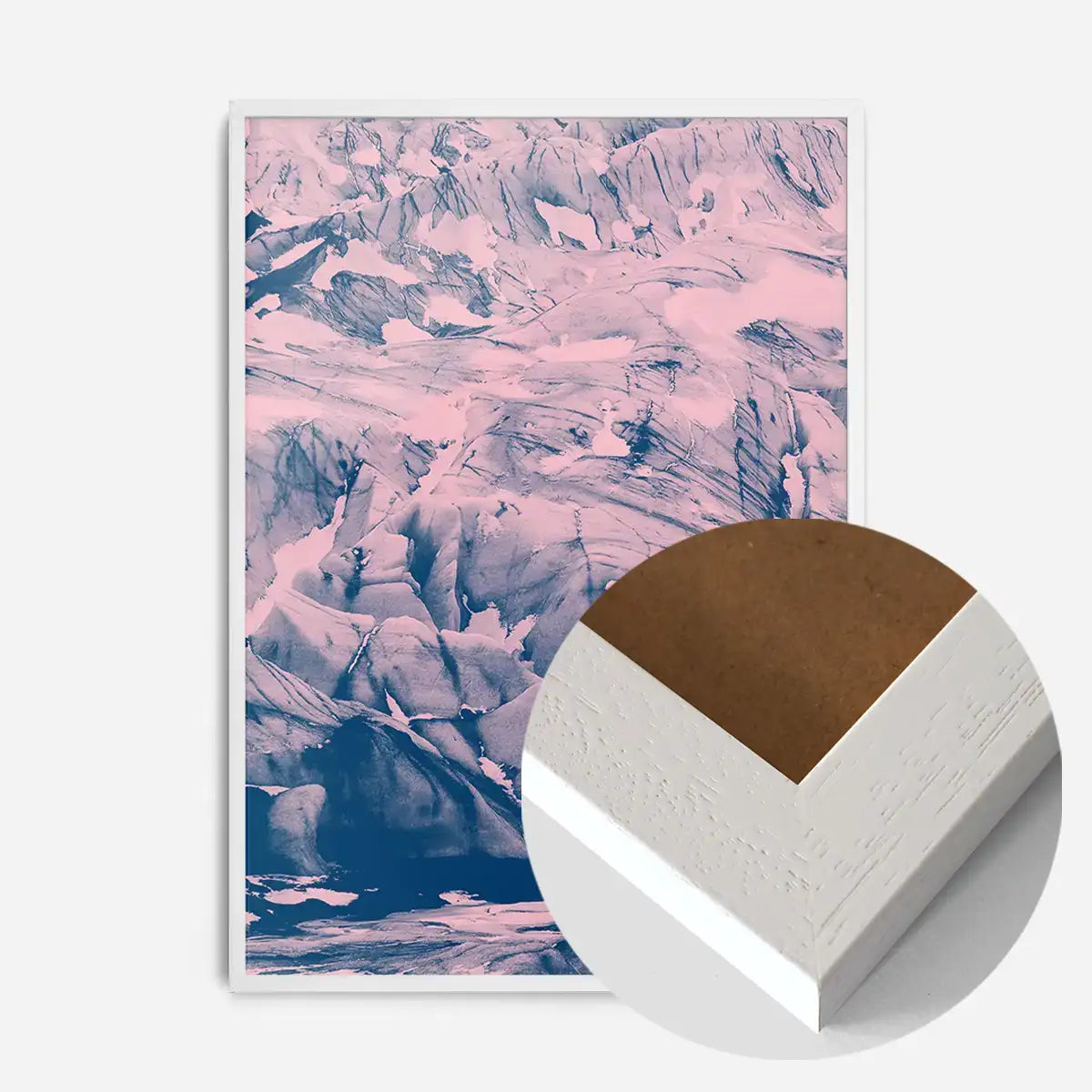 Glacier Pink and Blue Print