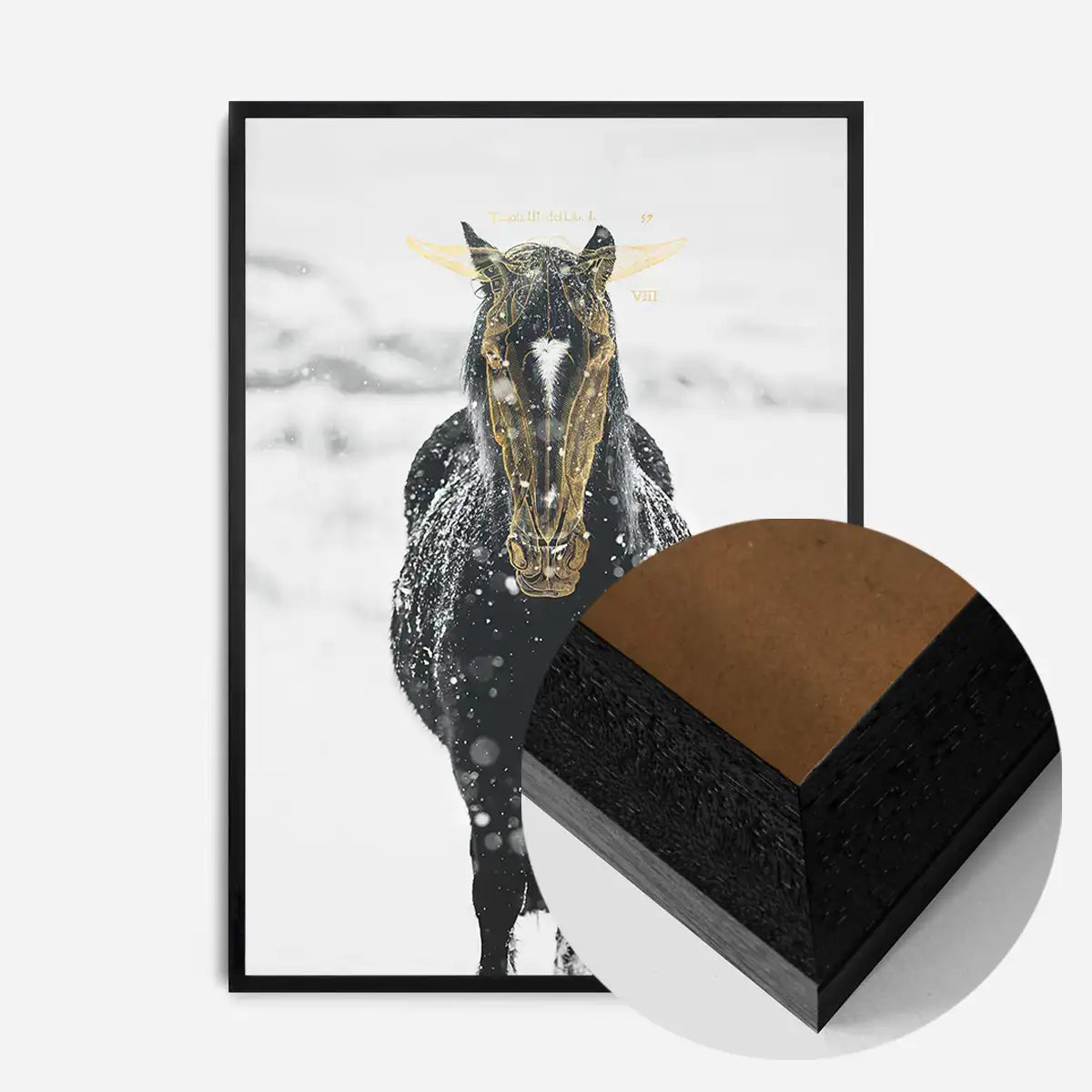 Gold Horse Print