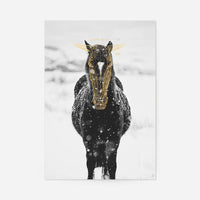 Gold Horse Print