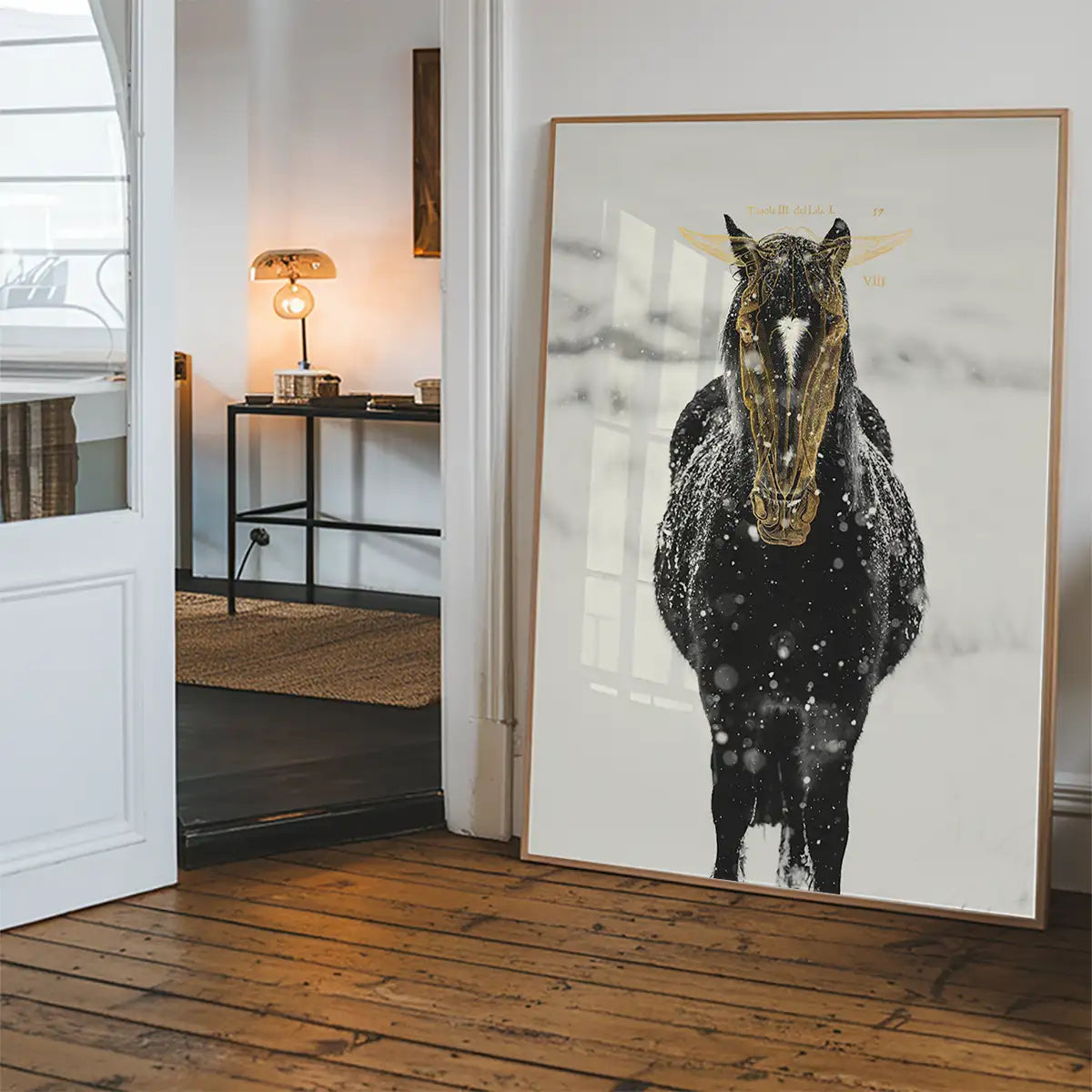 Gold Horse Print