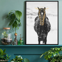 Gold Horse Print