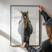 Gold Horse Print