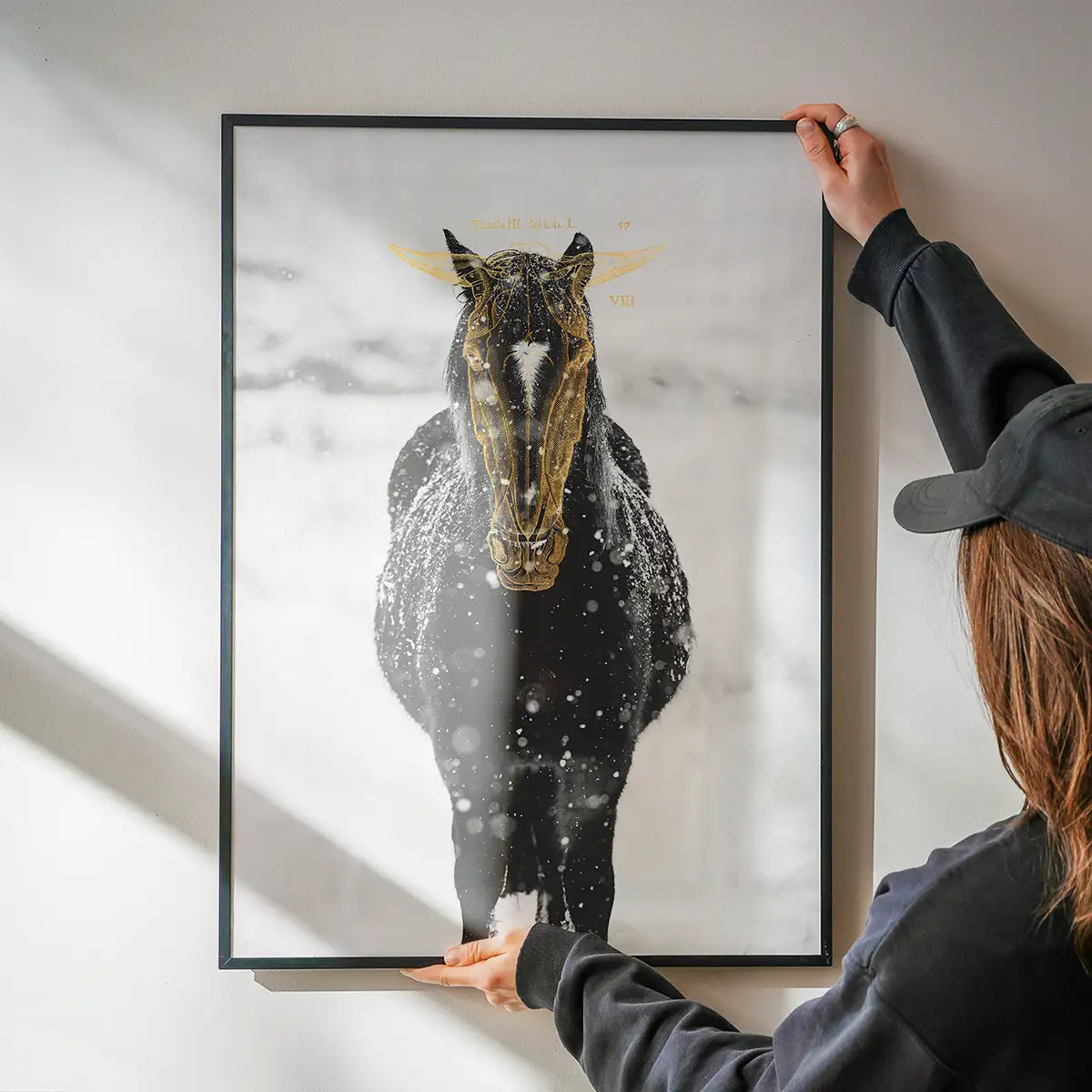 Gold Horse Print