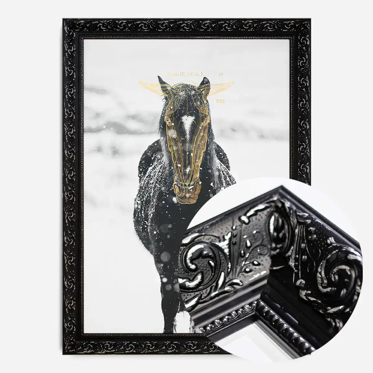 Gold Horse Print