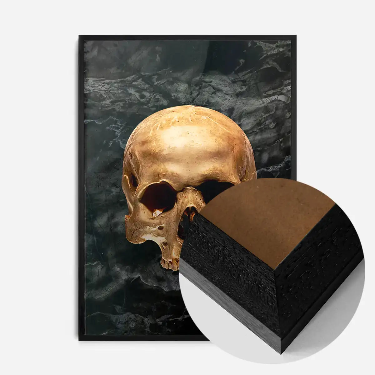 Gold Skull Marble Print