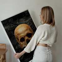 Gold Skull Marble Print