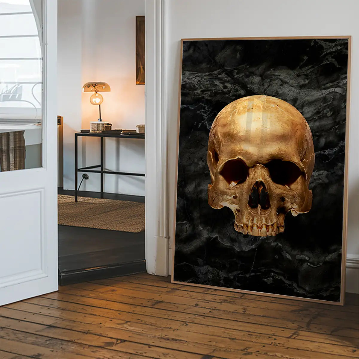 Gold Skull Marble Print