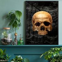 Gold Skull Marble Print