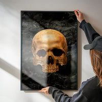 Gold Skull Marble Print