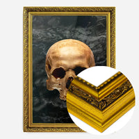 Gold Skull Marble Print