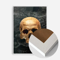 Gold Skull Marble Print