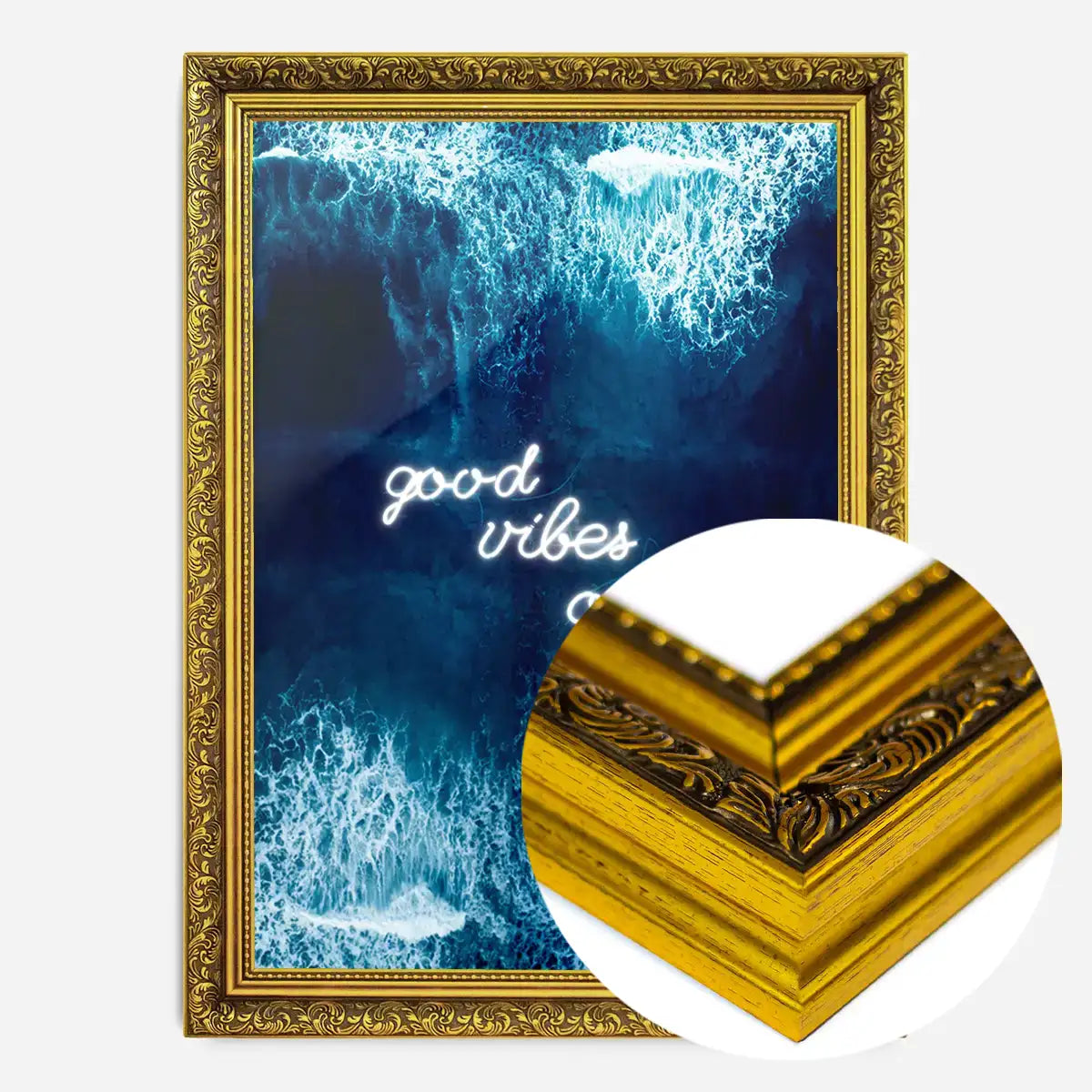 Good Vibes Only Ocean Neon Print