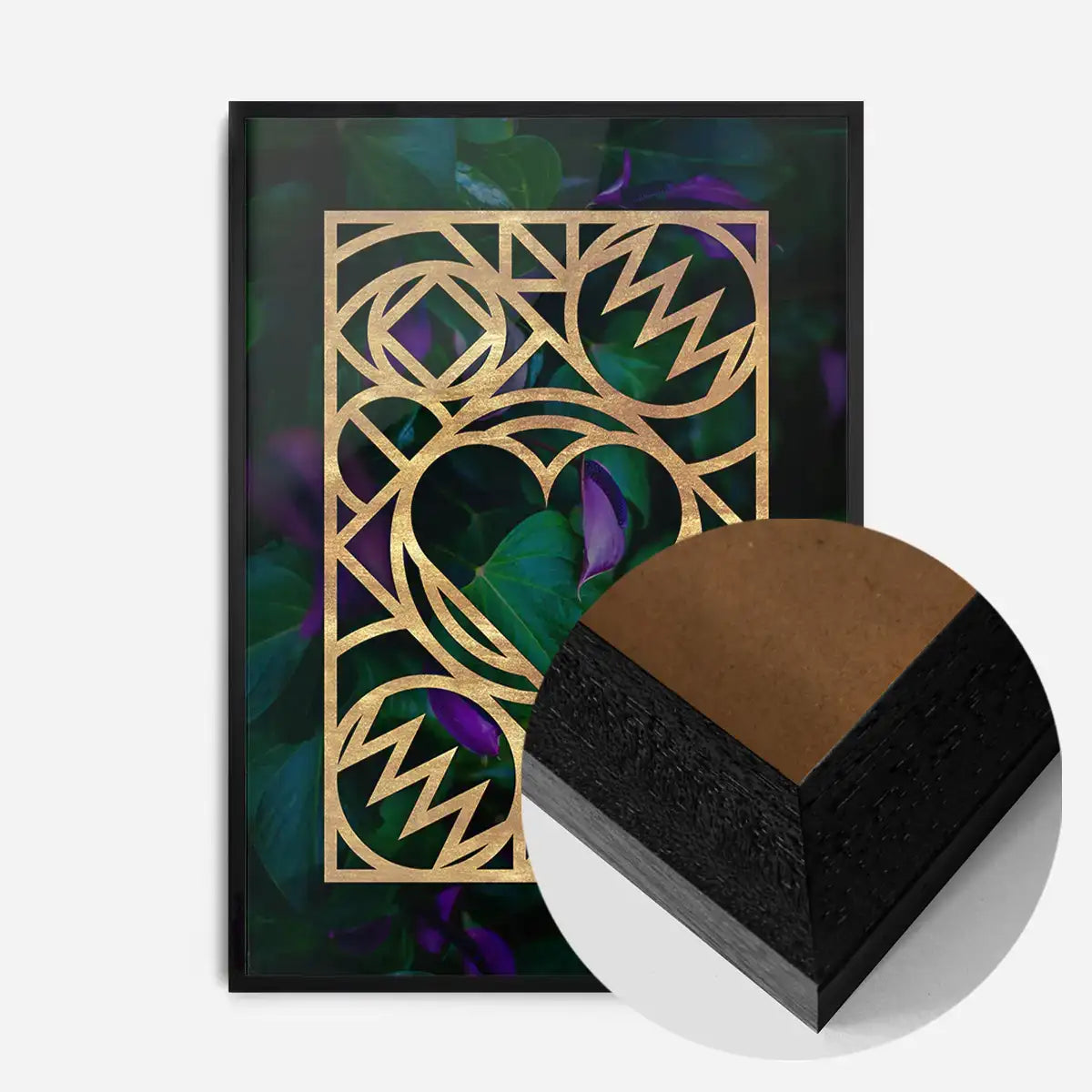Graphic Heart Gold Print