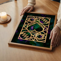 Graphic Heart Gold Print